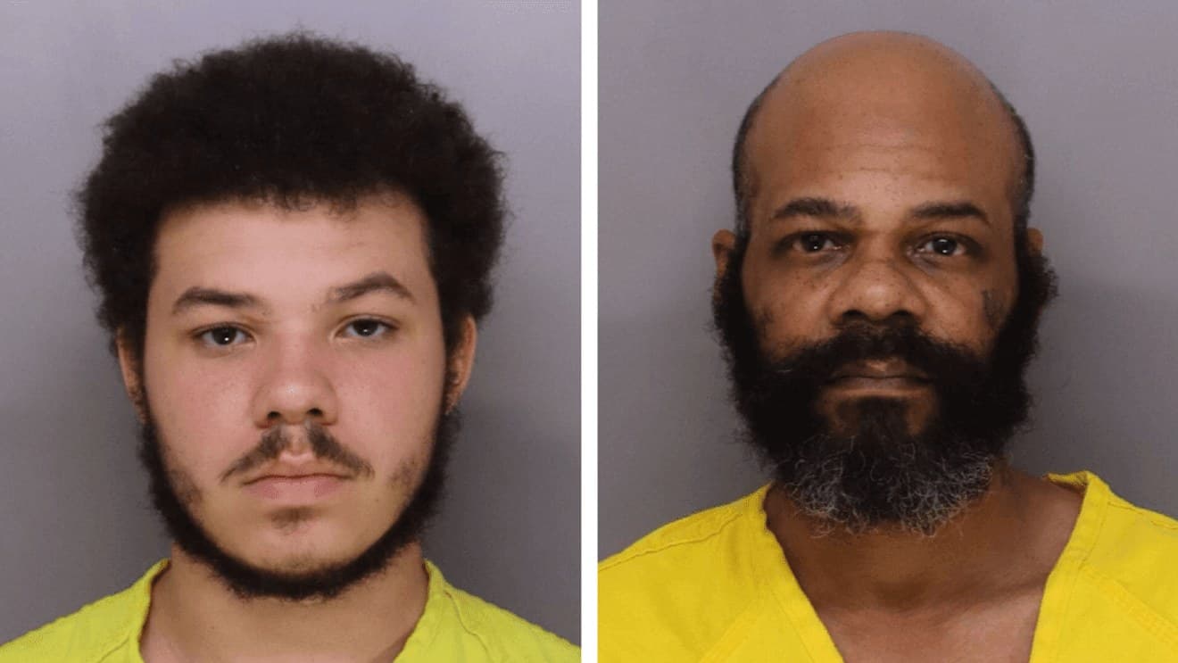 Booking photos of Brian Peavy and Aaron Peavy