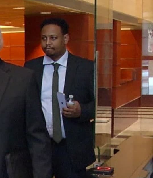 Abdi Nur Salah at the federal courthouse