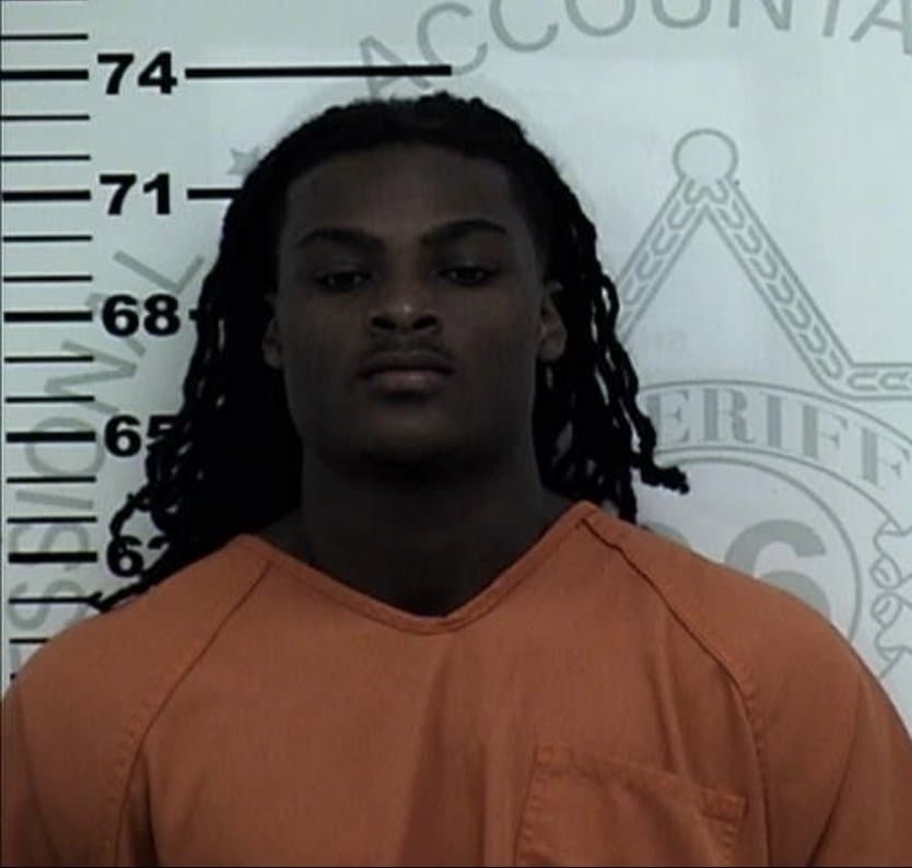 Booking photo of Ole Miss quarterback AJ Maddox