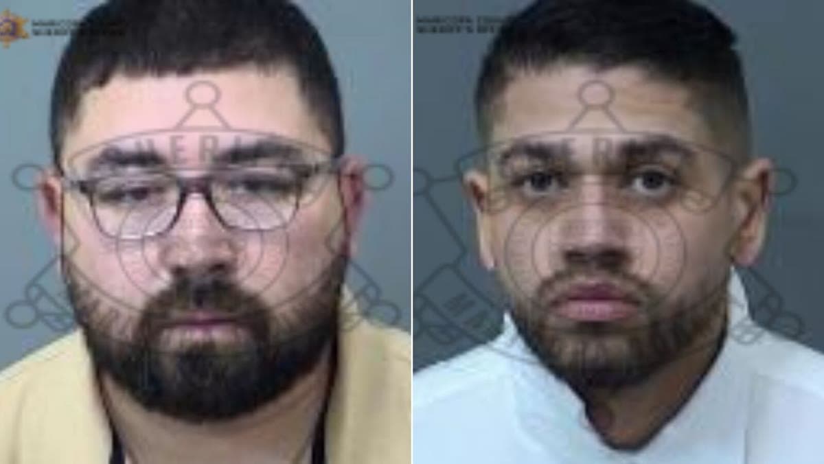 Booking photos of Luis Vasquez Jr. and Antonio Felix