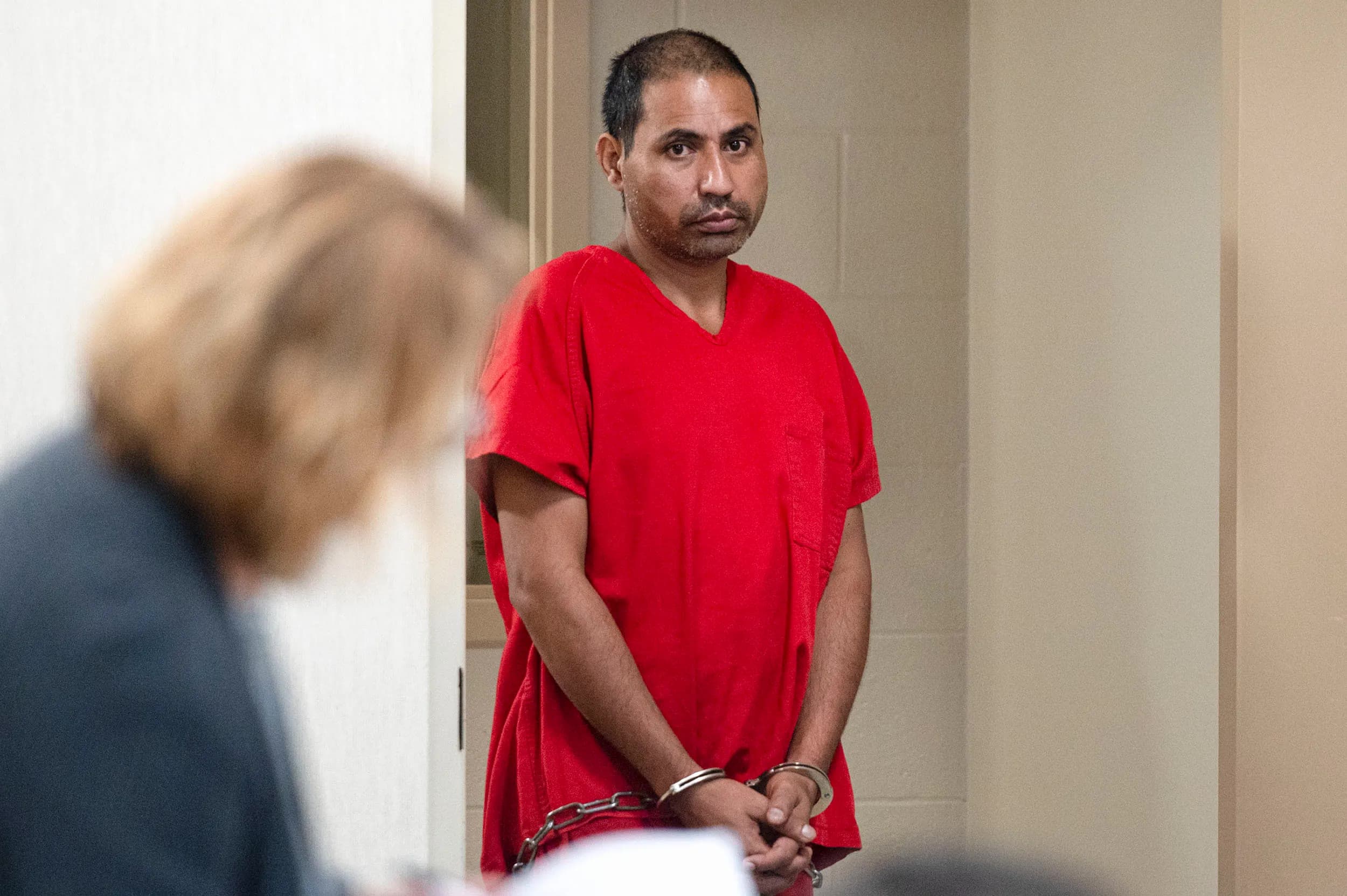 Bal Khadka at his arraignment in Burlington