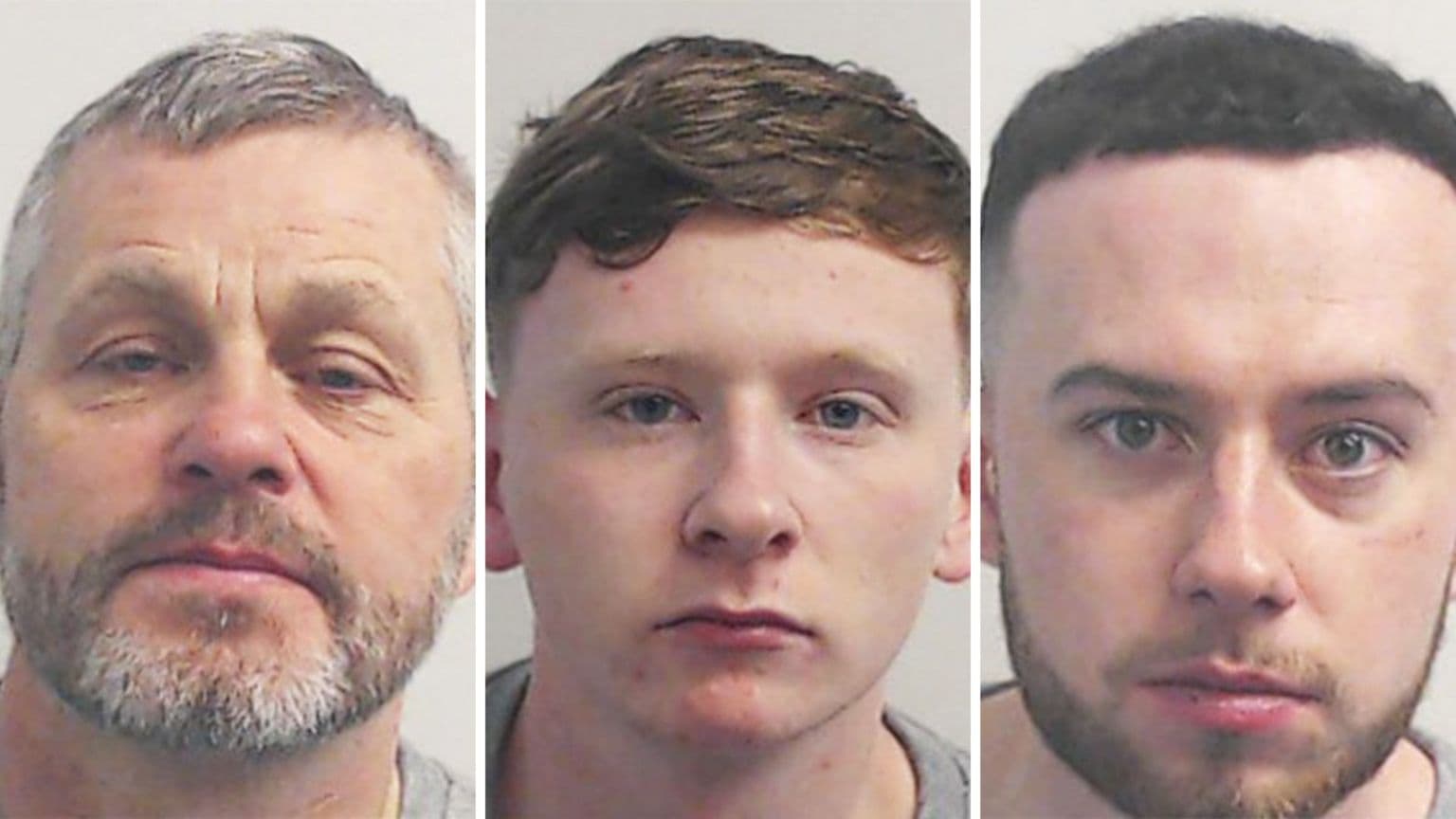 Custody photos of Scott Dragsness, Andrew Graham, and Ben Stanex