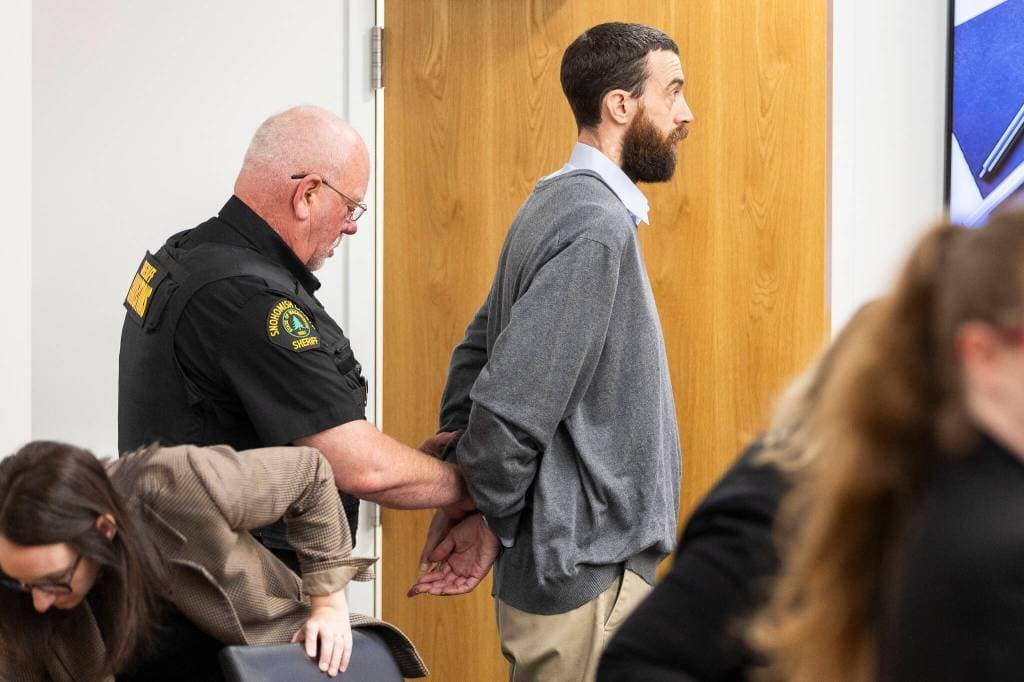 David Craft leaving court in handcuffs
