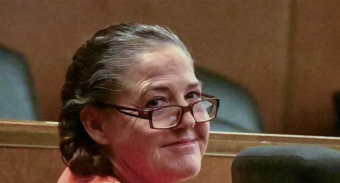 Deborah Nicholls at a bond hearing.