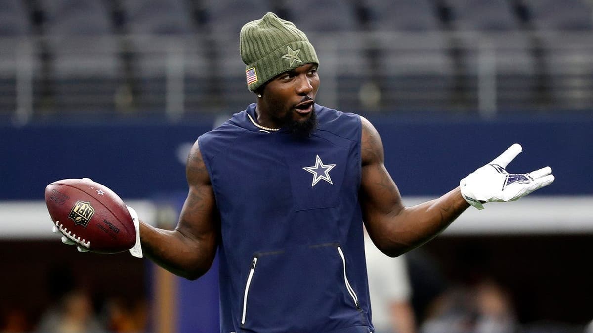 Dez Bryant in a Dallas Cowboys jersey