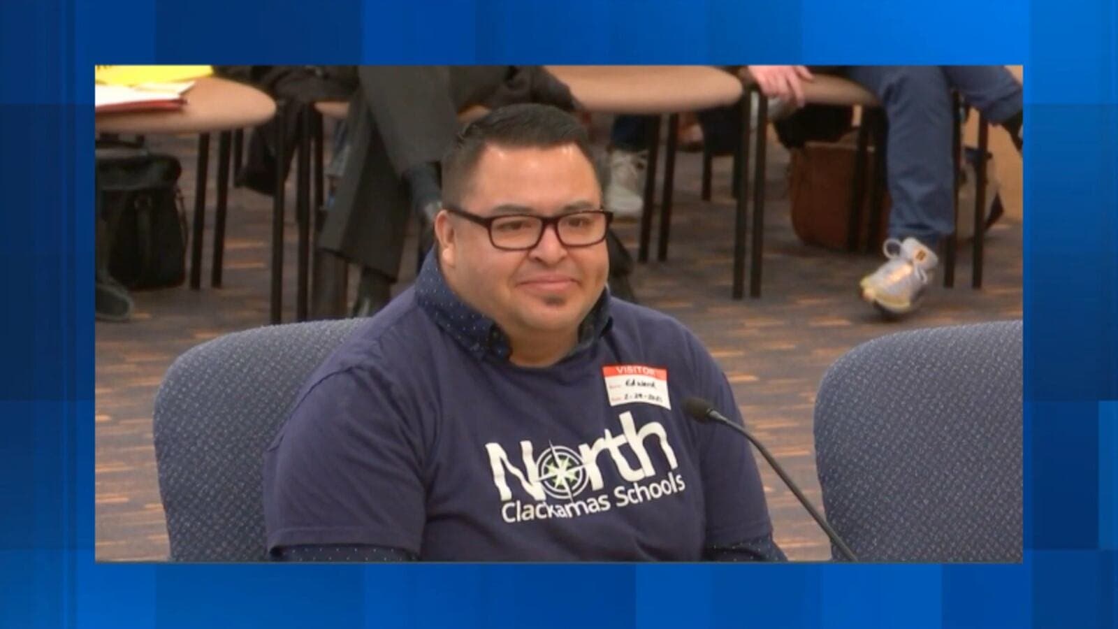 Edward Villa at a Clackamas County Board of Commissioners meeting