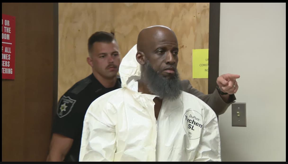 Eric Richmond outside a Kanawha County courthouse