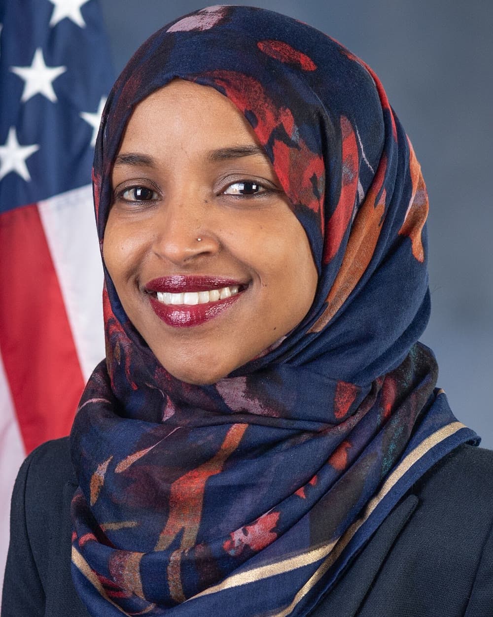 Official portrait of Rep. Ilhan Omar
