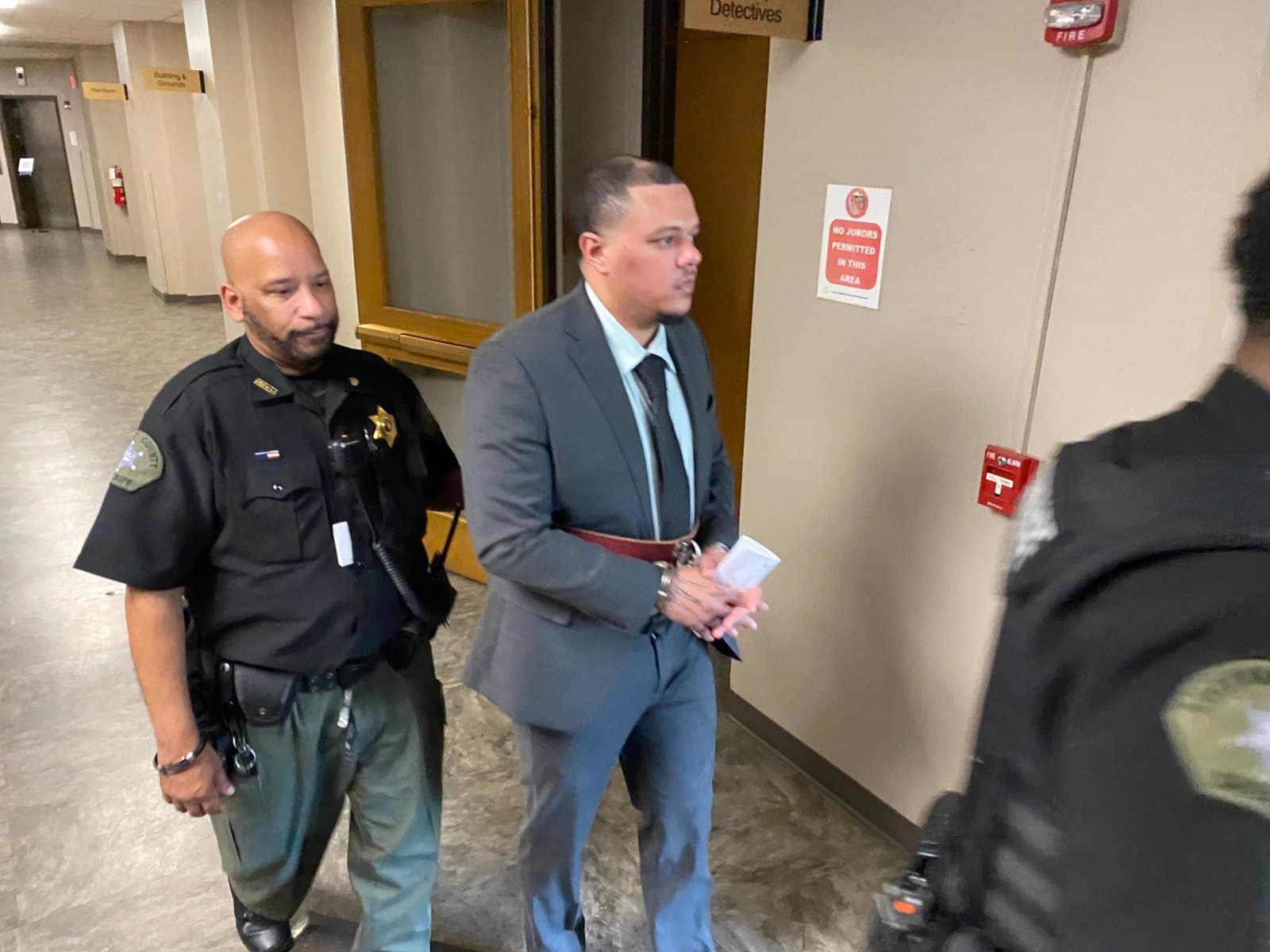 Jary Fortuna escorted from the Luzerne County Courthouse after the verdict