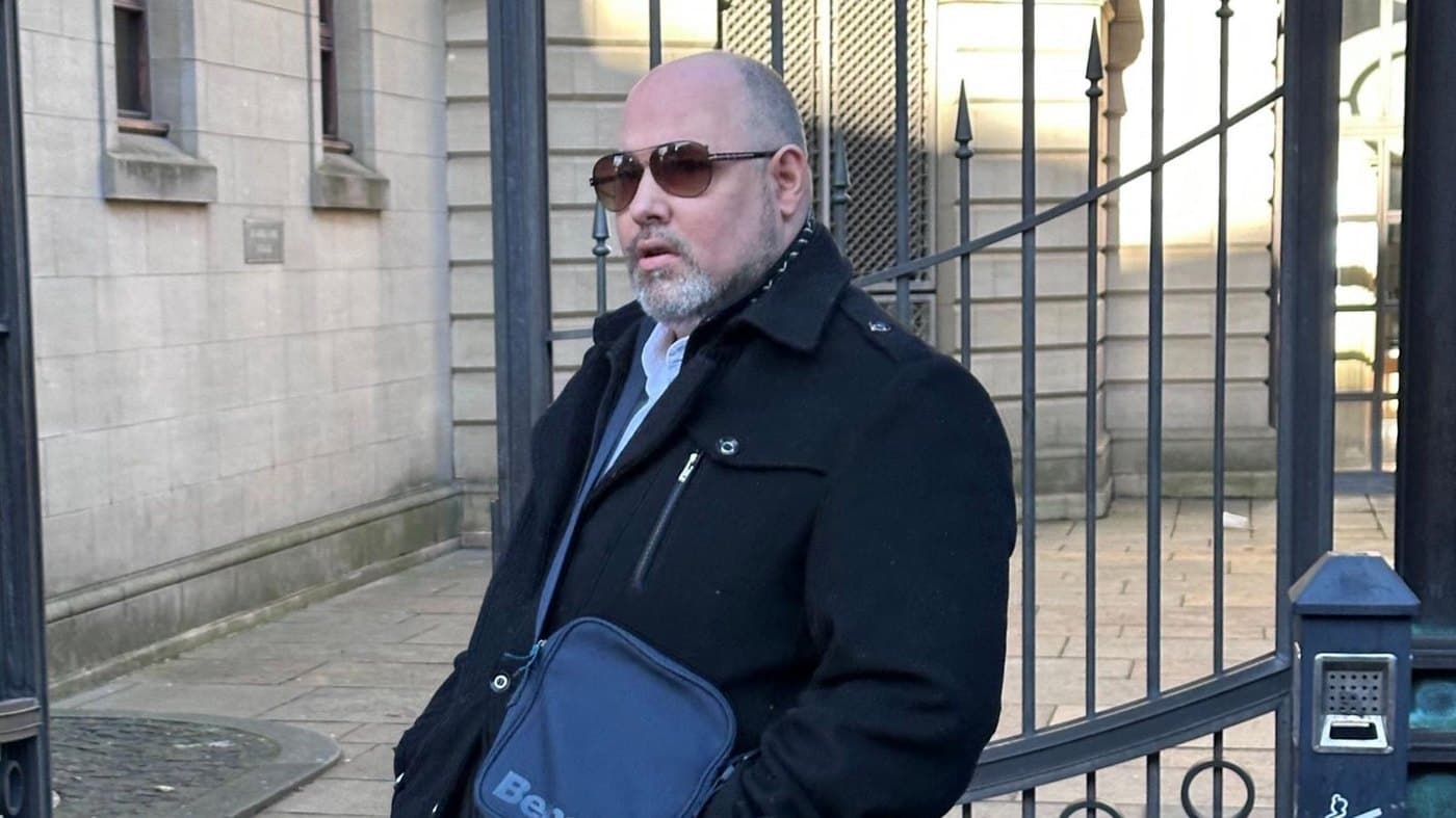 Joseph Hedley outside court