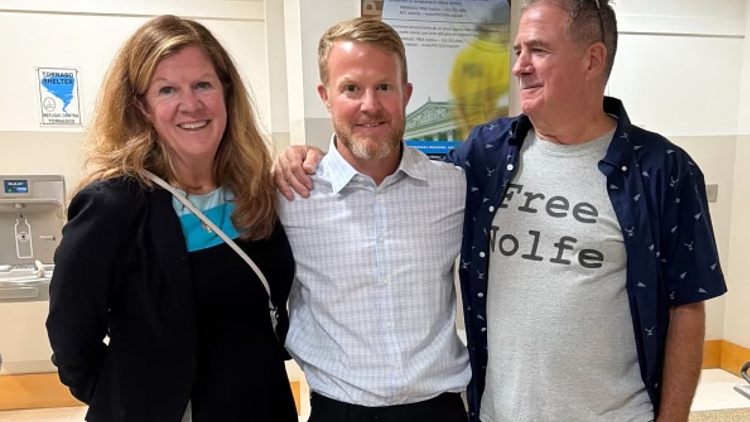 Justin Michael Wolfe after his release in Manassas, Virginia