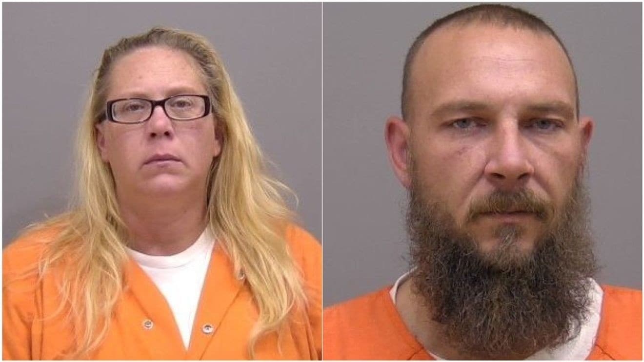 Booking photos of Christina Seguin and Larry Wallen