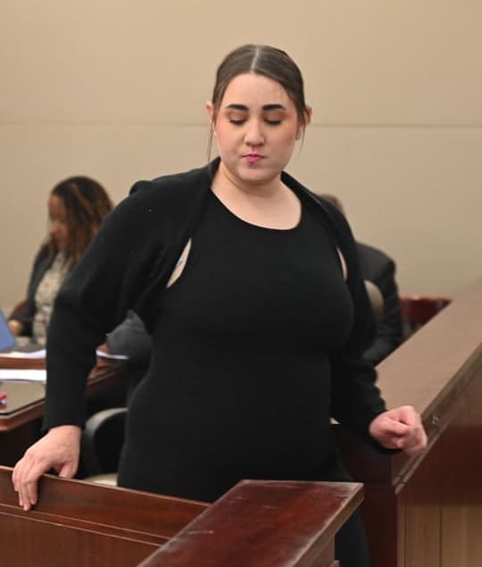 Leigha Mumby in a Flagler County courtroom