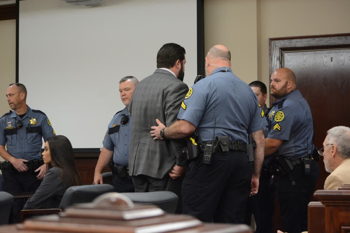 Matthew Konen being taken into custody after a guilty verdict