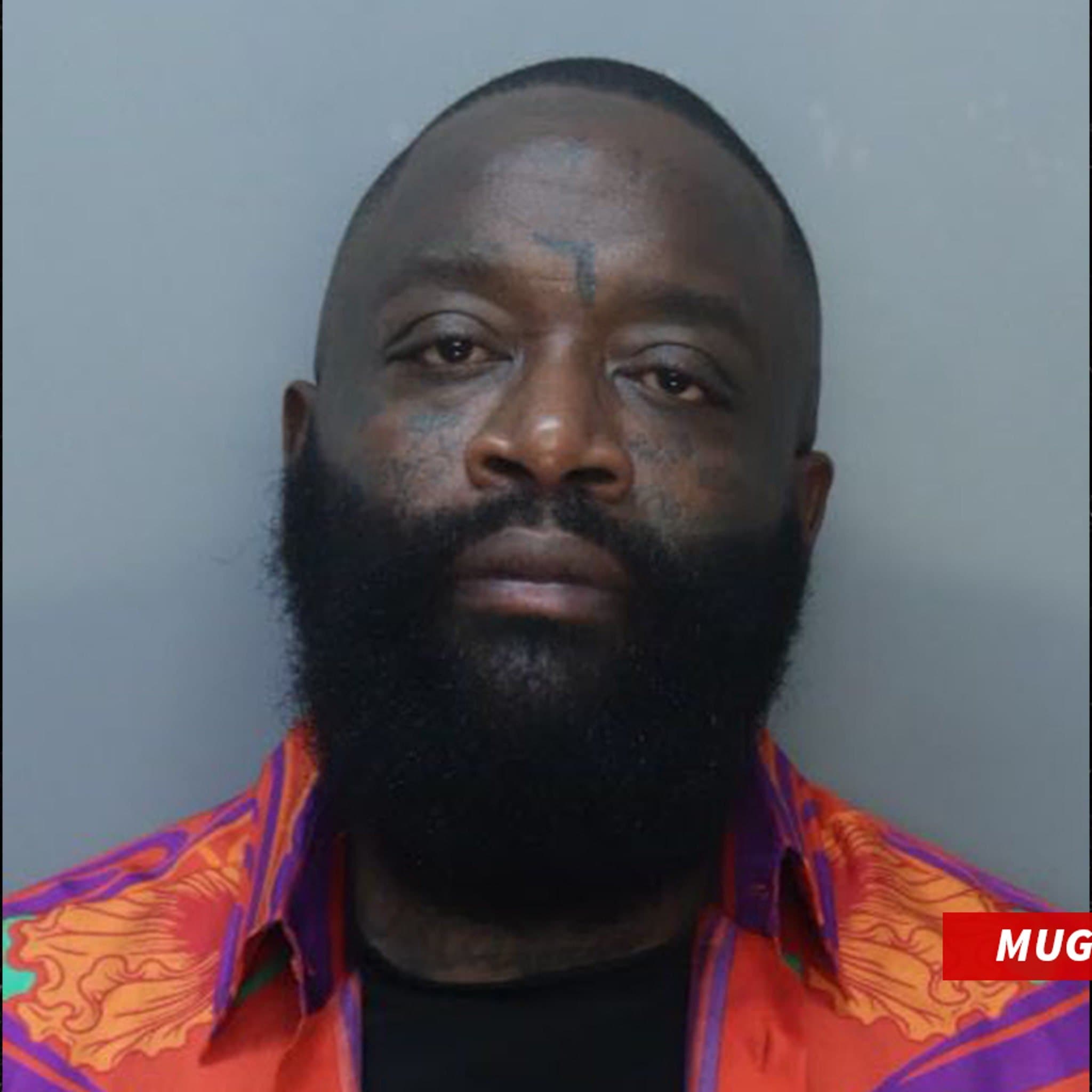 Booking photo of William Leonard Roberts II, known as Rick Ross