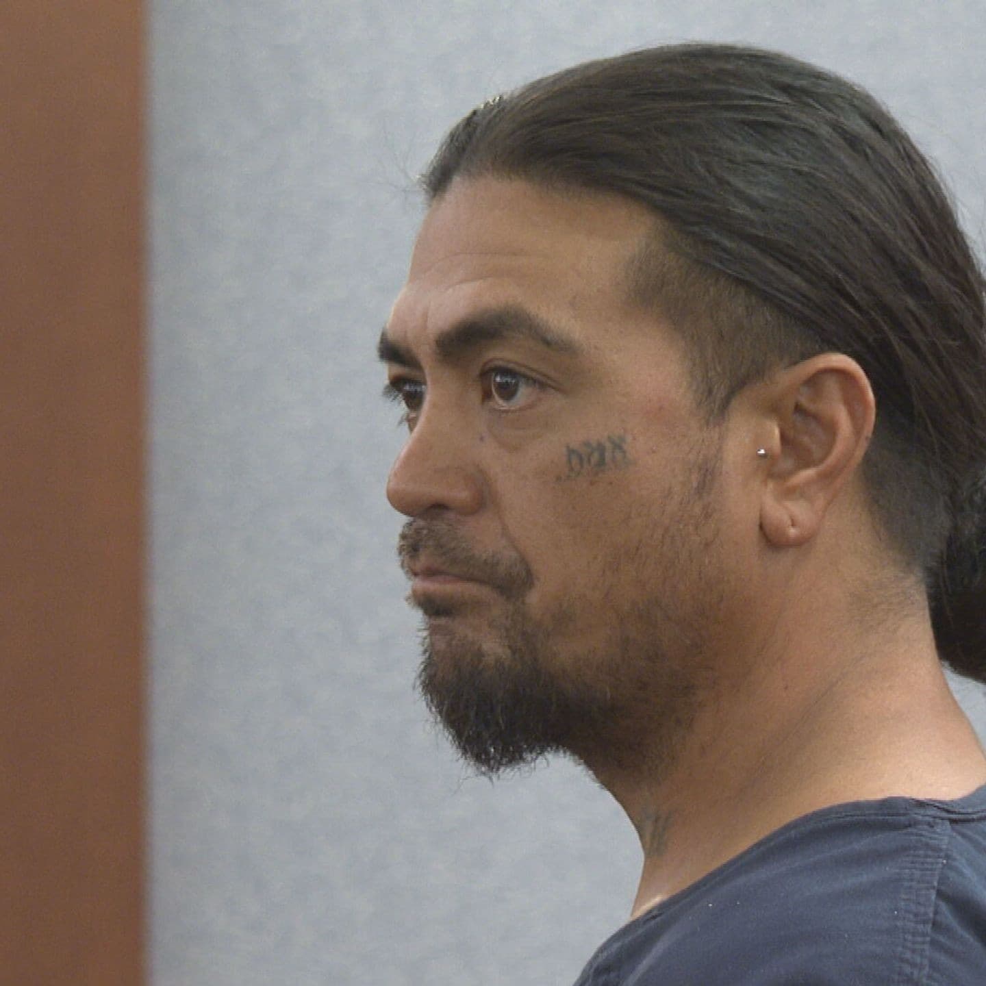 Shiloh Leutu in a Las Vegas courtroom