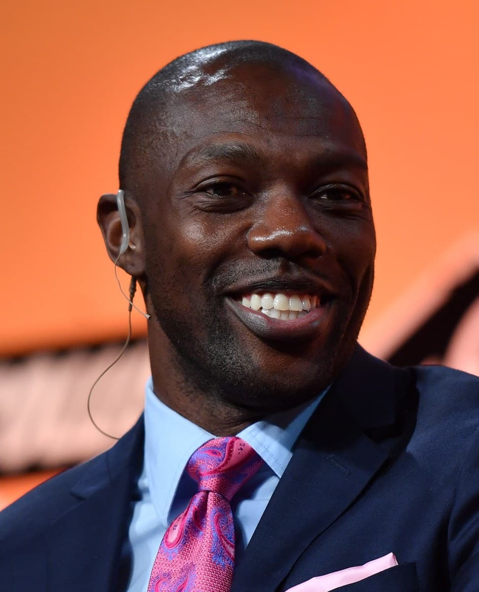 Terrell Owens speaking at the Collision Conference in 2017