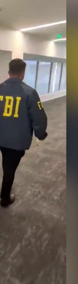 Wanying Zhang in handcuffs at Los Angeles International Airport