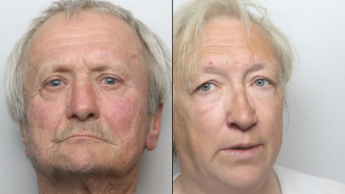 Custody photos of Zbigniew Chlebek and Beata Walczak